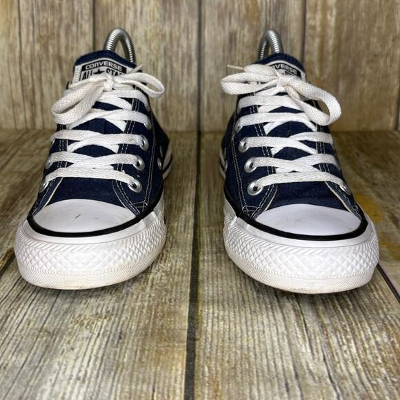 Converse All Star Navy Canvas Low Top Lace-Up Sneaker Womens Sz 6 - Picture 2 of 9